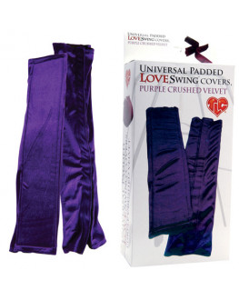 Бархатистые фиолетовые чехлы для любовных качелей