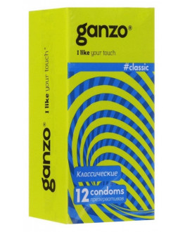 Классические презервативы с обильной смазкой Ganzo Classic - 12 шт.