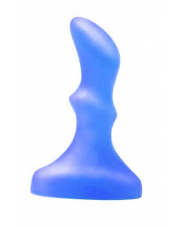 Синий гелевый плаг изогнутой формы - 10 см.