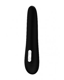 Гладкий чёрный вибростимулятор Hada - 16,8 см.