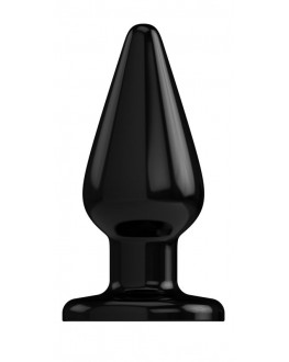 Черный широкий анальный стимулятор Bottom Line Model 2 - 13 см.