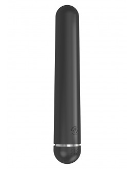 Классический чёрный вибратор F5 - 18 см. 