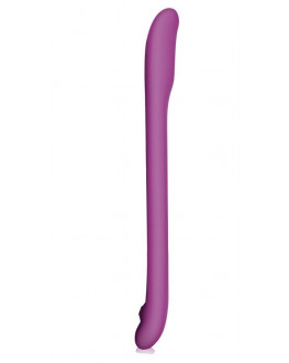 Плоский фиолетовый гнущийся вибромассажер Serenity - 20,3 см.