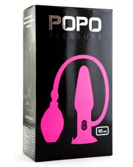 Розовая надувная вибровтулка POPO Pleasure - 10 см.