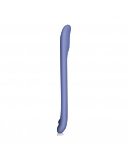 Голубой плоский гнущийся вибромассажер Serenity - 20,3 см.