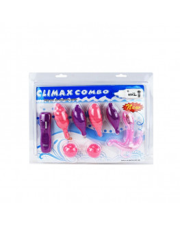 Вибронабор Climax Combo: вагинальные шарики, 5 стимуляторов и пульт-контроллер