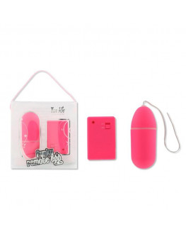 Розовое виброяйцо с дистанционным управлением Funky Remote Egg - 7,5 см.