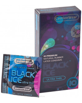 Презервативы Caution Wear Black Ice ультратонкие (10 шт)