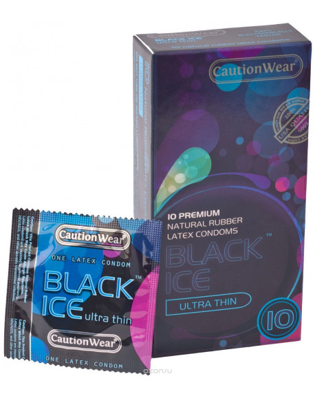 Презервативы Caution Wear Black Ice ультратонкие (10 шт)