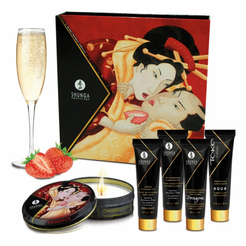 Набор мини-продуктов Geisha Secrets Sparkling Strawberry Wine - Shunga